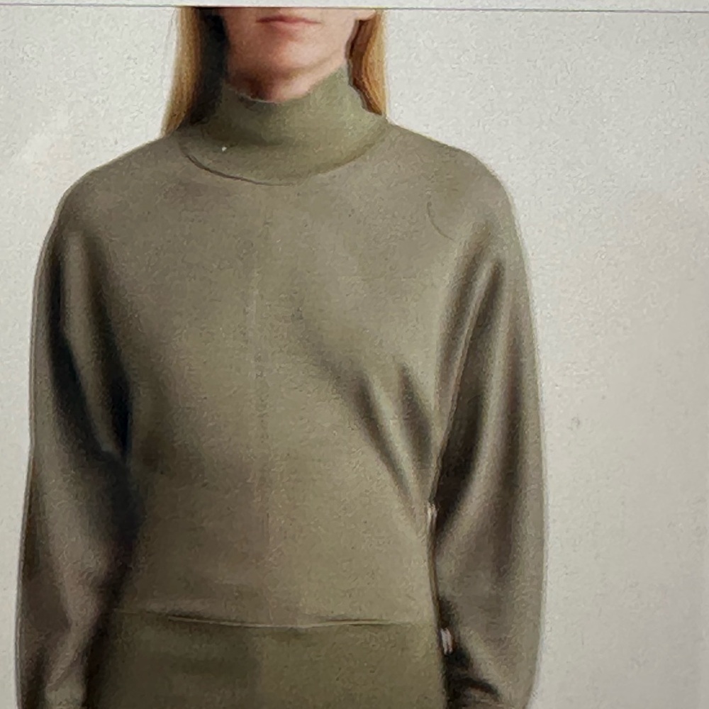THEORY Mixed Media Turtleneck Top